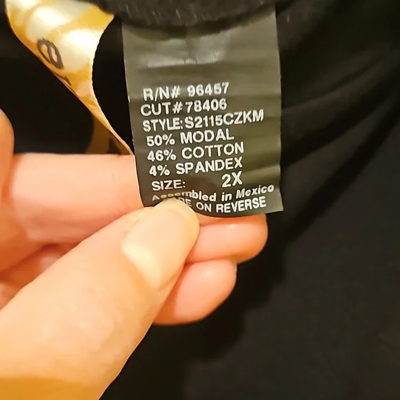 Eyeshadow black cotton skirt size 2x - Picture 3 of 5